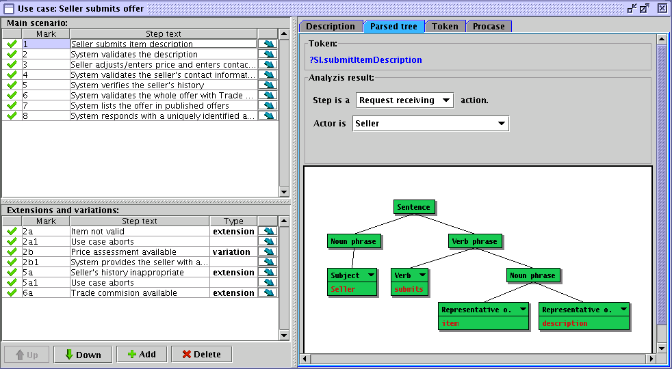 Use case window